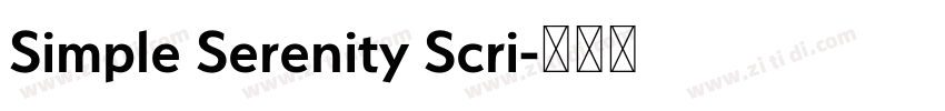 Simple Serenity Scri字体转换